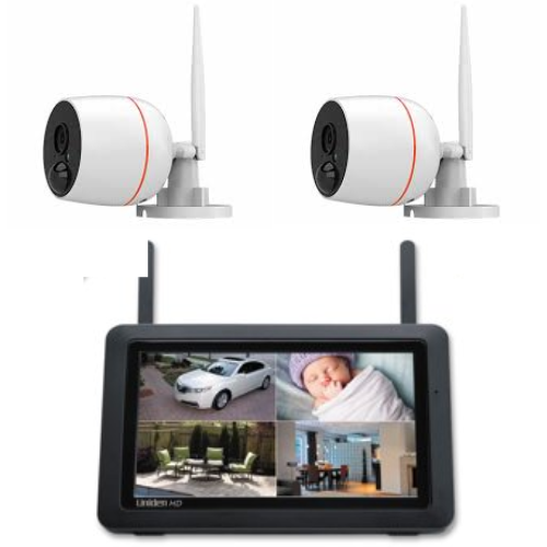 Cargue la imagen en el visor de la galería, [Built-in 7 inch Monitor] 2 CH Wireless IP Pro CCTV NVR Network Video Recorder Security Camera System - Polar Tech Australia
