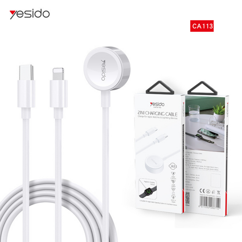 Load image into Gallery viewer, [CA113] Yesido 2 in 1 Apple Watch Magnetic Wireless Charger Cable - Polar Tech Australia
