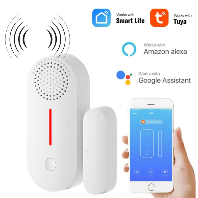 Cargue la imagen en el visor de la galería, [TUYA Smart Home][Built-in Siren] Battery Powdered Door &amp; Window Sensor Alarm Burglary Detector Home Security - Polar Tech Australia
