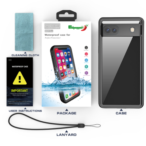 Chargez l&#39;image dans la visionneuse de la galerie, Google Pixel 6A 5G (GX7AS) Redpepper Full Covered Waterproof Heavy Duty Tough Armor Case - Polar Tech Australia
