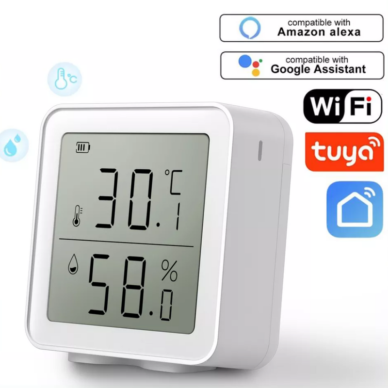 Cargue la imagen en el visor de la galería, [TUYA Smart] WIFI Temperature And Humidity Sensor Indoor Hygrometer Thermometer With LCD Display - Polar Tech Australia
