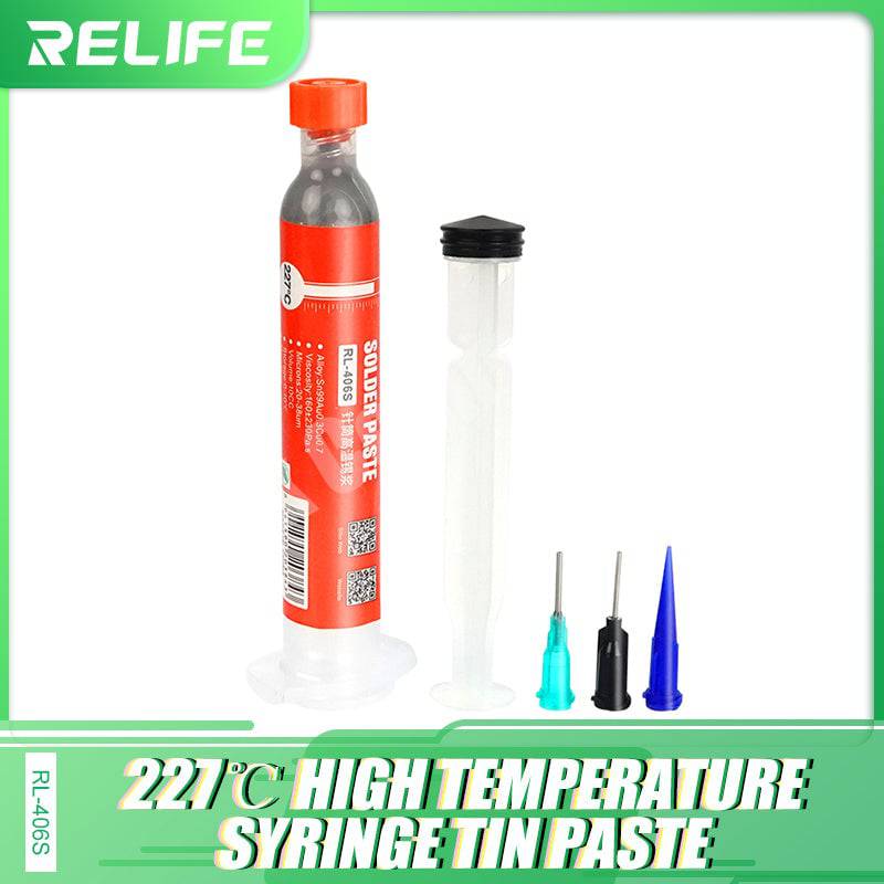Cargue la imagen en el visor de la galería, RELIFE Low/Medium/High Temperature Syringe Welding Flux Tin Solder Soldering Paste - Polar Tech Australia
