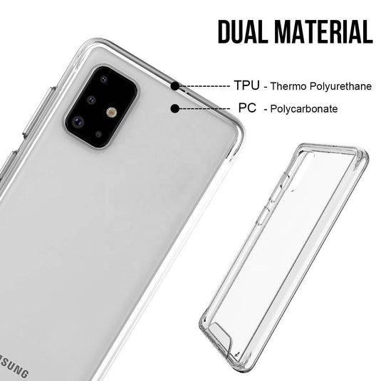 Samsung Galaxy A52 4G & A52 5G & A52s SPACE Transparent Rugged Clear Shockproof Case Cover - Polar Tech Australia