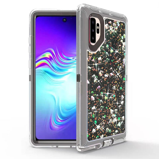 Samsung Galaxy Note 10/Note 10 Plus Glitter Clear Transparent Liquid Sand Watering Case - Polar Tech Australia