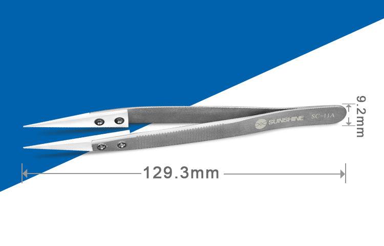 Cargue la imagen en el visor de la galería, [SC-11A] SUNSHINE Jump Wire Precision Anti-Static Ceramics Tweezers - Polar Tech Australia
