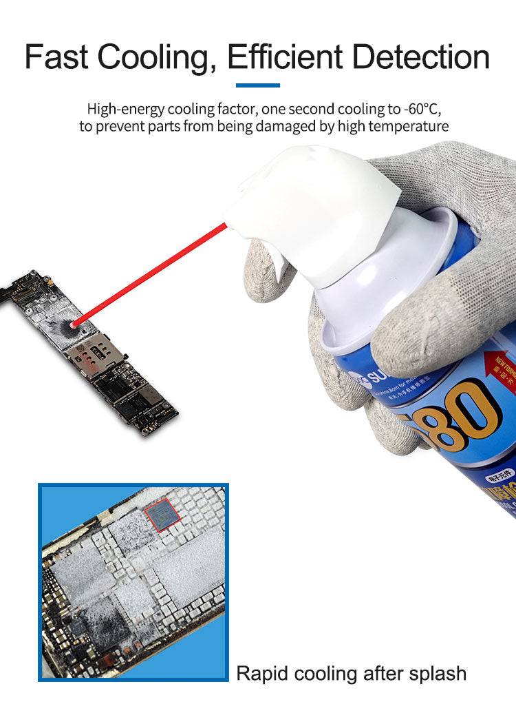 Cargue la imagen en el visor de la galería, Sunshine SS-580 Aerosol Coolant System Freeze Spray Logic Board Inspection Tool 400ML - Polar Tech Australia
